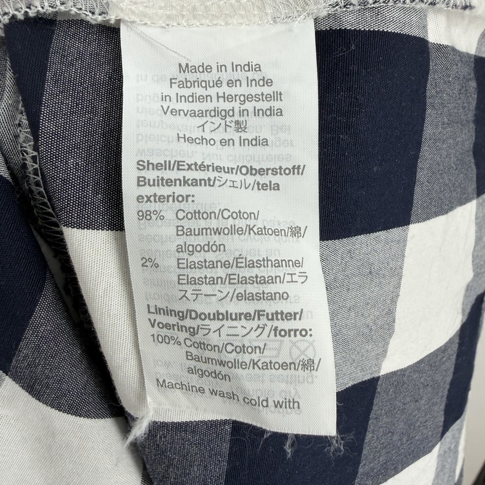 J.Crew Navy Buffalo Plaid Midi Dress 0 Nautical Boat Coastal Preppy Summer Fall - Picture 9 of 15